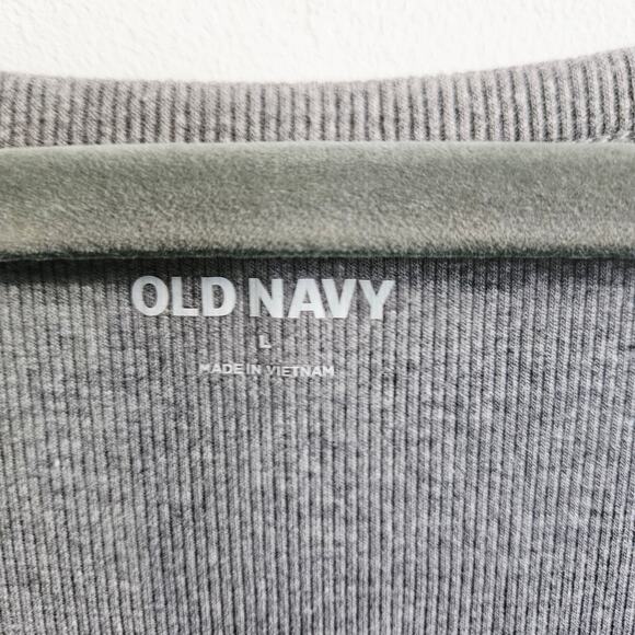 Old Navy Women's L Ribbed Tank Top Solid Gray Simple Closet Staple Undershirt - Picture 5 of 6